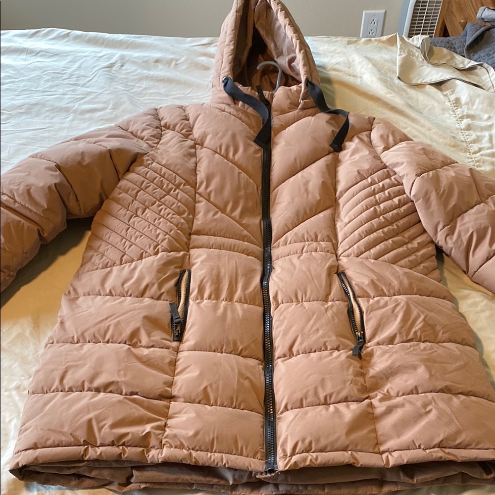 Maurices Tan Hooded Puffer Jacket